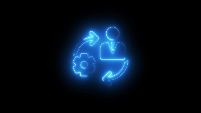 symbolising project management, Employee Management IconReferral Icon Line