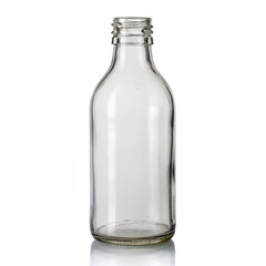 Empty Glass Bottle Isolated On Transparent Or White Background, Cutout Png