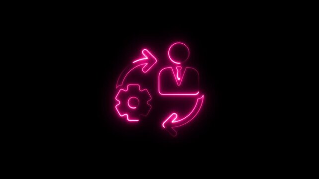 symbolising project management, Employee Management IconReferral Icon Line