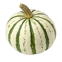 Striped squash isolated on transparent background  
