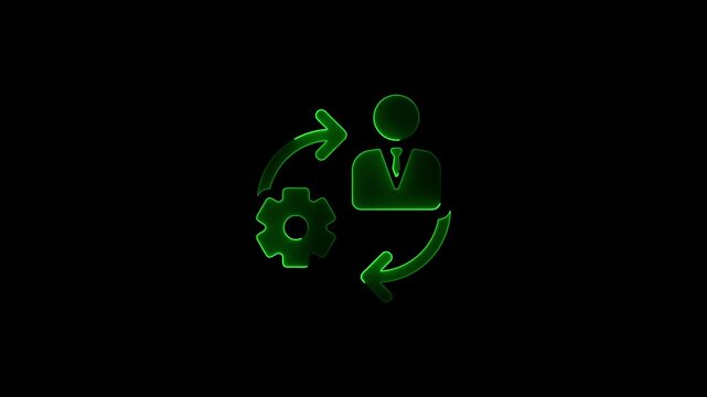 symbolising project management, Employee Management IconReferral Icon Line