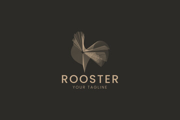 Rooster logo icon illustration, simple logo for branding