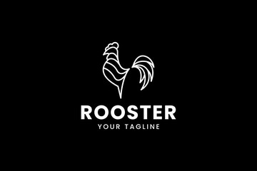 Rooster logo icon illustration, simple logo for branding