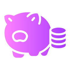 piggy bank Gradient icon