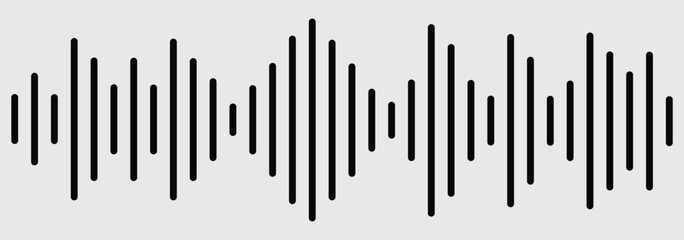 Set sound or audio wave icon. Music player sound bar. Record interface. Equalizer icon with soundwave line. Sound wave recording icons for podcast or online music audio streaming voice icon. 