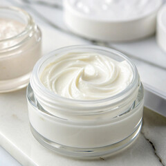 White cosmetic cream texture 
