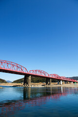 四万十市のシンボル　赤橋