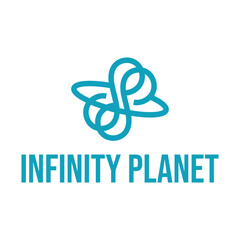 infinity flat minimalist logo design