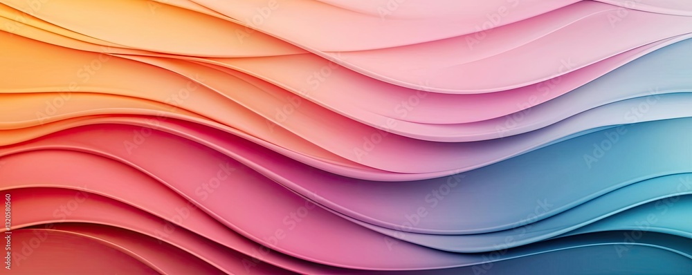 Wall mural minimalist graphic design abstract background idea. colorful wave pattern background with blending s