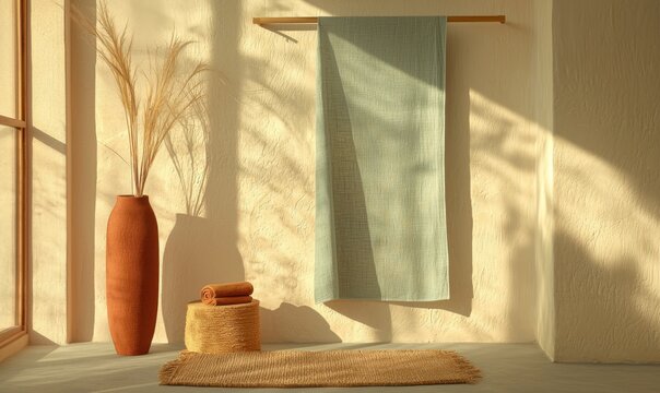 Serene bathroom setting modern home interior design calm atmosphere