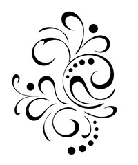decorative element with abstract ornate pattern; graphic design
