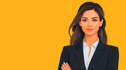 Portrait of a professional woman wearing a business suit and smiling