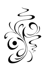 decorative element with abstract ornate pattern; graphic design