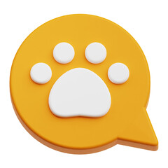 pet care 3d icon isolated on the transparent background