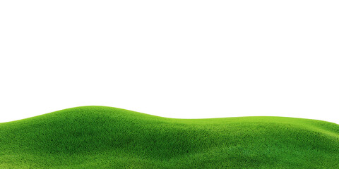 green grass 3d render mockup meadow landscape field background cutout