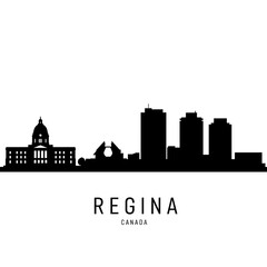 Obraz premium Regina, Canada, Skyline silhouette - vector