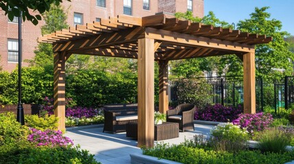 A contemporary urban garden.