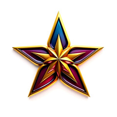 Obraz premium Golden Star Icon – Symbol of Achievement and Excellence