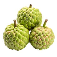 Custard Apple fruit isolated on transparent background 