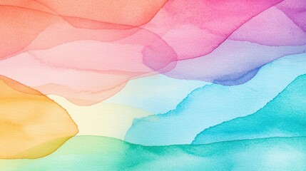 Digital watercolor painting abstract background concept. Colorful abstract watercolor background with soft flowing waves and vibrant hues.