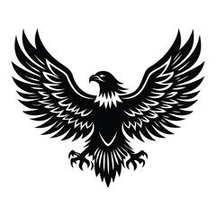 Soaring Eagle Icon Silhouette, High-Quality Editable and Printable Vector EPS File
