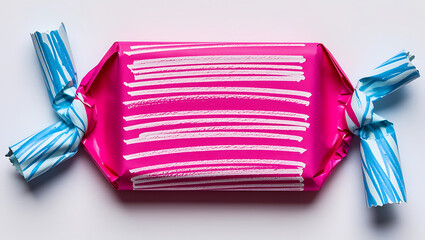 Vibrant Pink and Blue Candy Packaging