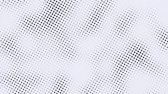 Abstract white halftone texture background animation with polkadots cartoon effect loop