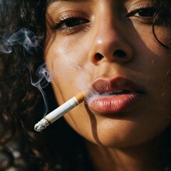 Obraz premium woman smoking 