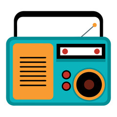 retro radio vector illustration
