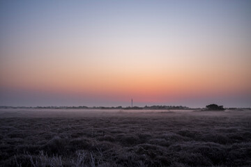 morning mist before sunrise