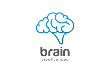 Creative Brain Concept Logo Design Template