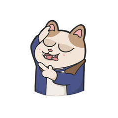 Carmet Cat Meme Sticker PNG T-shirt Cute Illustration