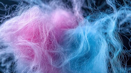 Obraz premium Abstract digital art piece that appears to be made up of two colors - pink and blue. the pink color is on the left side of the image, with the blue color on the right side.