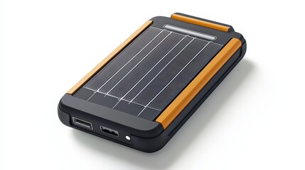 Compact solar powered portable charger power bank for outdoor adventures and emergency situations on the go