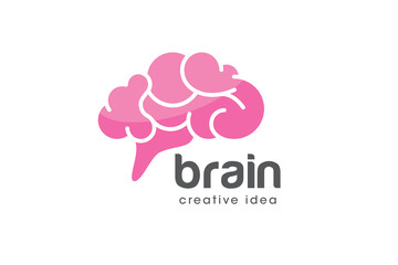 Creative Brain Concept Logo Design Template