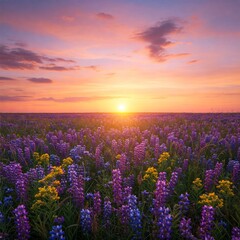 Naklejka premium Lavender Field