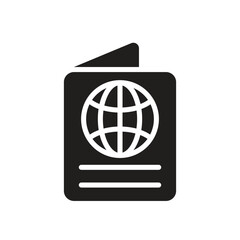 passport icon black