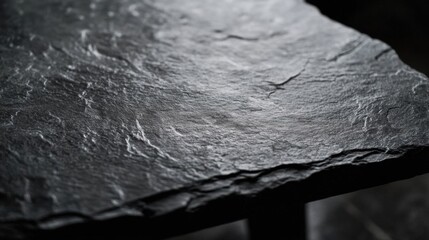 Artisanal slate stone table surface