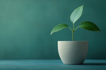 Growing greenery in minimalist design indoor setting plant life