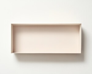 Empty rectangular box, white background, studio shot, product packaging
