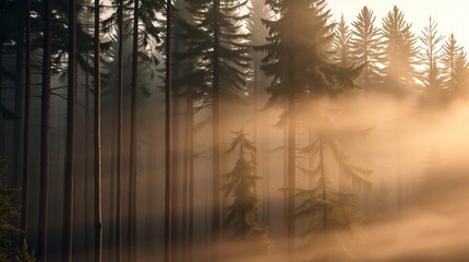 Obraz premium high-contrast image of a mysterious forest