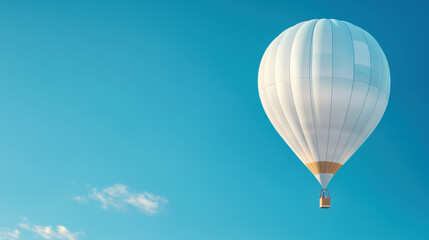 Fototapeta premium Colorful hot air balloon floating gracefully in the sky for a weather balloon project in realistic photography style