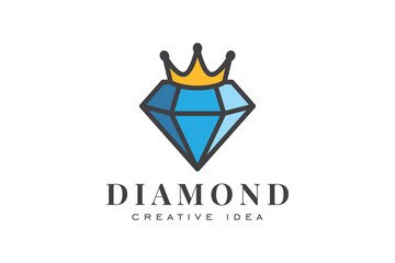 Creative Diamond Concept Logo Design Template