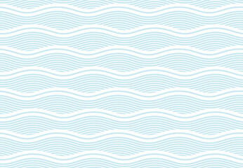 Seamless pattern with light blue waves