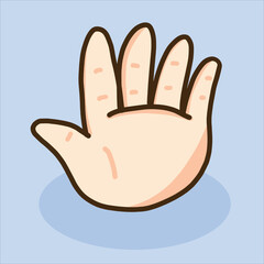 a hand poses amg five finger design doodle