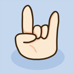 a hand poses metalica design doodle