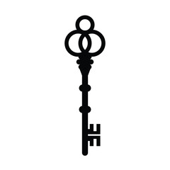 Obraz premium Antique Door Key Icon