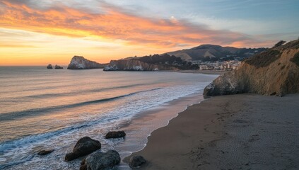 Fototapeta premium Coastal Sunset over Pacific Beach