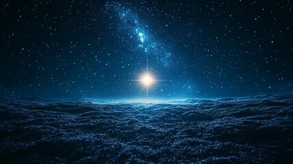 Fototapeta premium Celestial Landscape: Starry Night