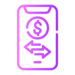 transaction Line Gradient Icon